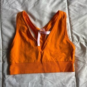 victoria’s secret pink orange sports bra
